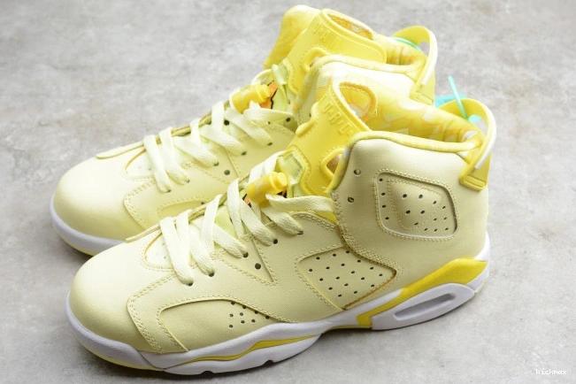 Cheap MAX Yellow Retro Floral Jordan 6 Air 543390-800 Dynamic (GS) 0723